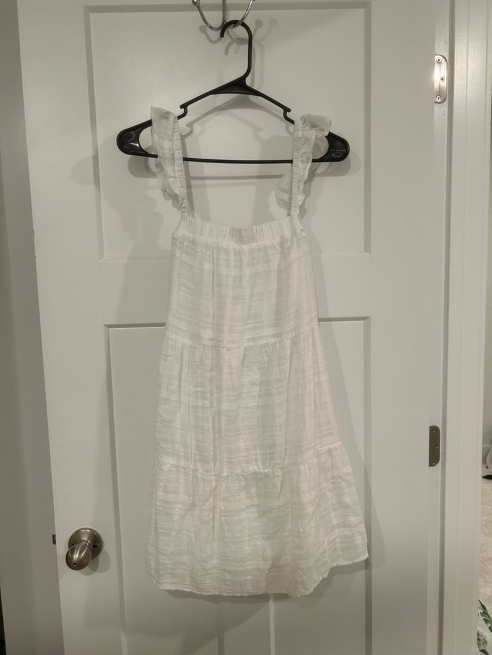 Altar'd State White Ruffle-Strap Tiered Sundress